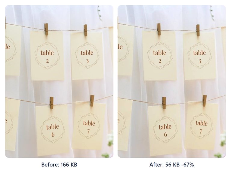 Example result of the Compress Image tool