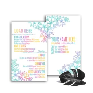 Flower Frame Rainbow Care Guide Business Card